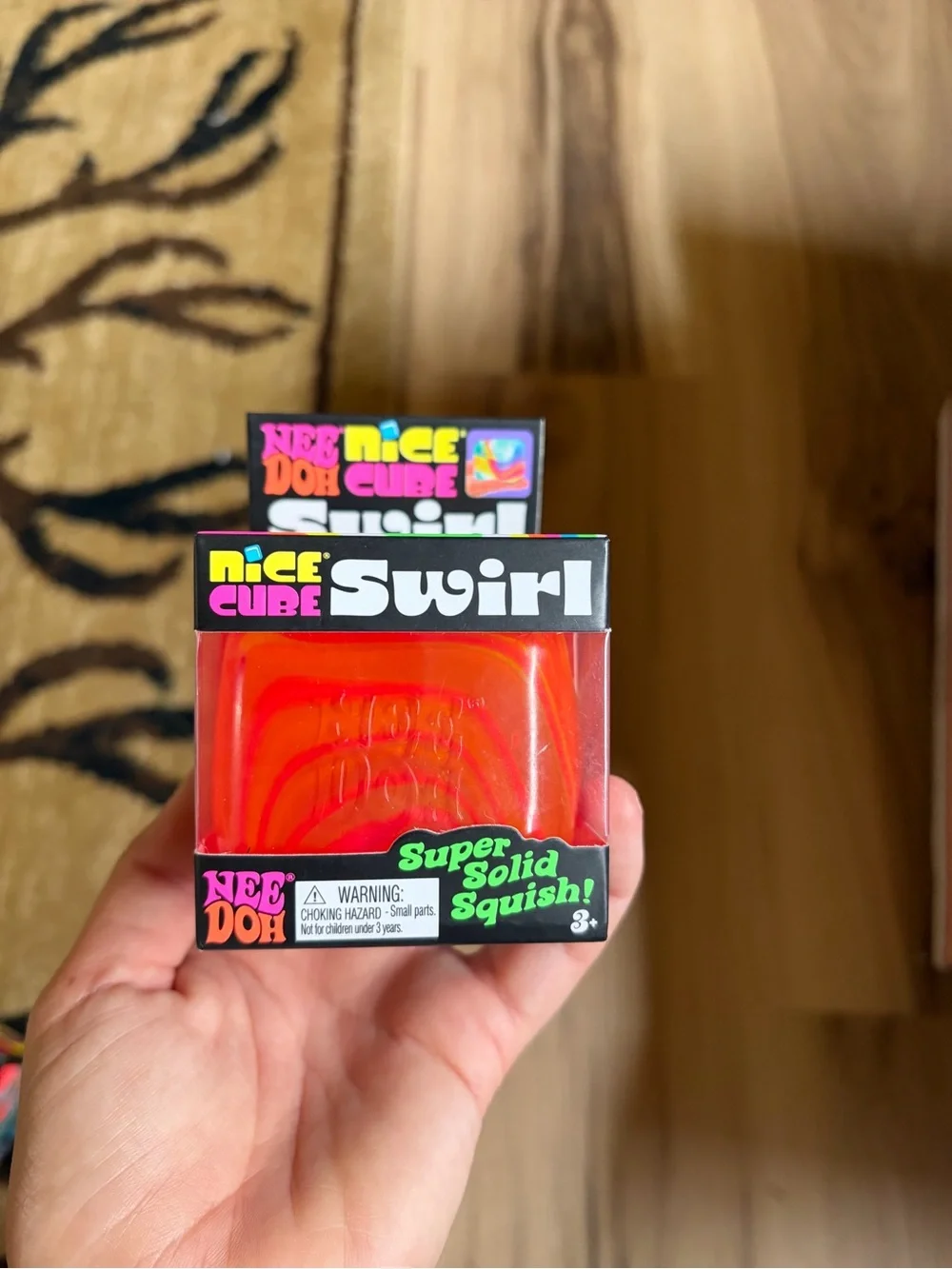 Nice Cube Swirl Super Solid Squish! Kids Toy - Red
